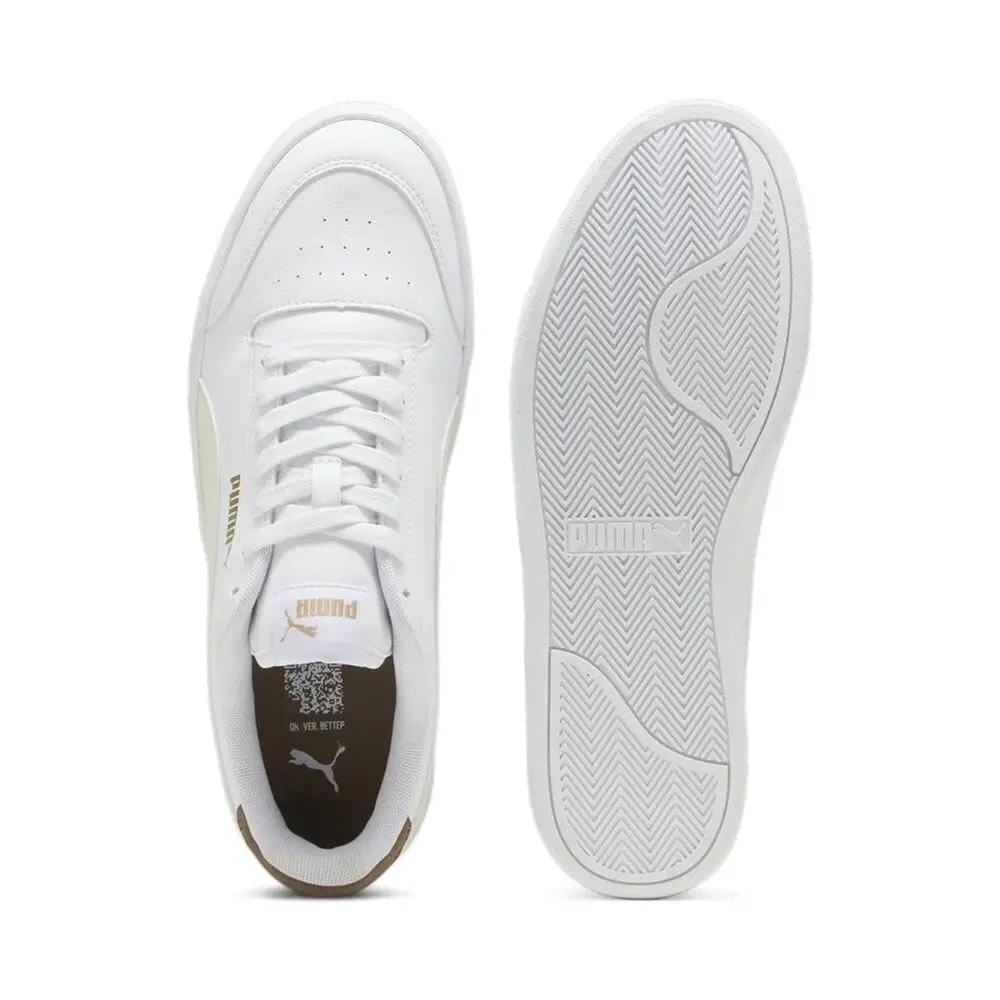 PUMA MEN'S SHUFFLE SNEAKER WHITE-FROSTED IVORY GOLD, 7.5